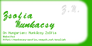 zsofia munkacsy business card