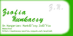 zsofia munkacsy business card